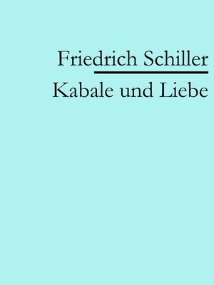 cover image of Kabale und Liebe